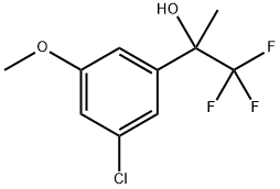 2-(3-chloro-5-methoxyphenyl)-1,1,1-trifluoropropan-2-ol,2145746-67-2,结构式