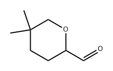 5,5-Dimethyltetrahydro-2H-pyran-2-carbaldehyde Structure