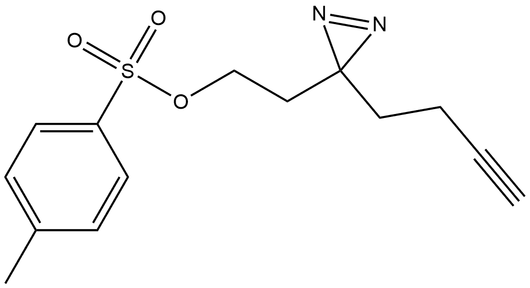 2-(3-(丁-3-炔-1-基)-3H-DIAZIRIN-3-基)乙基 4-甲基苯磺酸酯, 2146096-02-6, 结构式