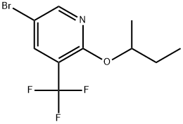 5-Bromo-2-(1-methylpropoxy)-3-(trifluoromethyl)pyridine Struktur