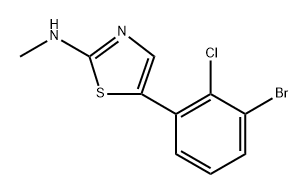 5-(3-bromo-2-chlorophenyl)-N-methylthiazol-2-amine Structure