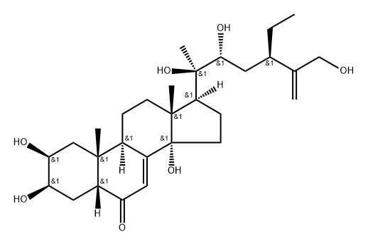 筋骨草甾酮B, 21490-21-1, 结构式