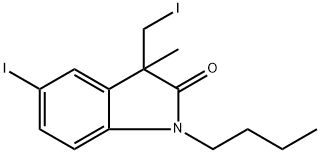 1-butyl-5-iodo-3-(iodomethyl)-3-methylindolin-2-one Structure