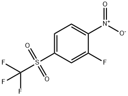 2-Fluoro-1-nitro-4-((trifluoromethyl)sulfonyl)benzene 化学構造式