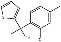 1-(2-chloro-4-methylphenyl)-1-(thiophen-2-yl)ethanol 结构式