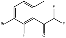 1-(3-Bromo-2-fluoro-6-methylphenyl)-2,2-difluoroethanone 化学構造式