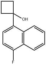 1-(4-fluoronaphthalen-1-yl)cyclobutanol 化学構造式