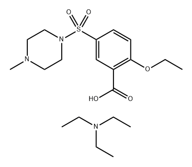 Benzoic acid, 2-ethoxy-5-[(4-methyl-1-piperazinyl)sulfonyl]-, hydrochloride, compd. with N,N-diethylethanamine (1:1:1) Struktur