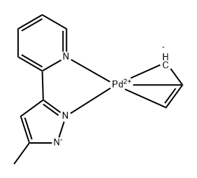 [2-(5-Methyl-1H-pyrazol-3-yl-κN2)pyridinato-κN](η3-2-propenyl)palladiuM Structure