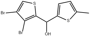 3,4-Dibromo-α-(5-methyl-2-thienyl)-2-thiophenemethanol Struktur