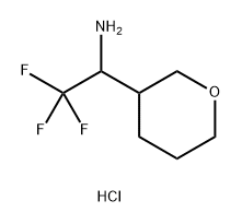 2H-Pyran-3-methanamine, tetrahydro-α-(trifluoromethyl)-, hydrochloride (1:1) Structure