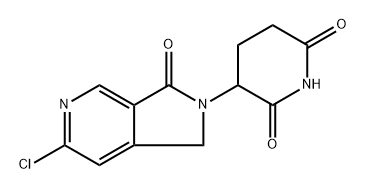 3-(6-Chloro-3-oxo-1H-pyrrolo[3,4-c]pyridin-2(3H)-yl)piperidine-2,6-dione Structure