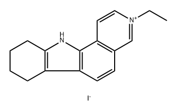 7H-Pyrido[4,3-a]carbazolium, 3-ethyl-8,9,10,11-tetrahydro-, iodide (1:1) Struktur