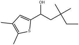 α-(2,2-Dimethylbutyl)-4,5-dimethyl-2-thiophenemethanol 结构式