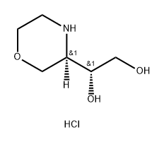 1-Morpholin-3-yl-ethane-1,2-diol,hydrochloride,(2R,3R)-,2155840-79-0,结构式