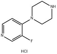 1-(3-fluoropyridin-4-yl)piperazine hydrochloride 结构式