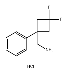 (3,3-difluoro-1-phenylcyclobutyl)methanamine hydrochloride Structure