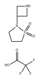 Isothiazolidine, 2-(3-azetidinyl)-, 1,1-dioxide, 2,2,2-trifluoroacetate (1:1) 结构式