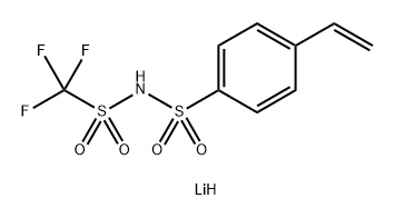 Benzenesulfonamide, 4-ethenyl-N-[(trifluoromethyl)sulfonyl]-, lithium salt (1:1), homopolymer 结构式