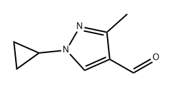 1-cyclopropyl-3-methyl-1H-pyrazole-4-carbaldehy
de Struktur