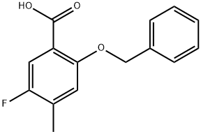 2-(Benzyloxy)-5-fluoro-4-methylbenzoic acid Structure