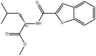 methyl (2R)-2-[(1-benzothiophen-2-yl)formamido]-4-methylpentanoate 结构式