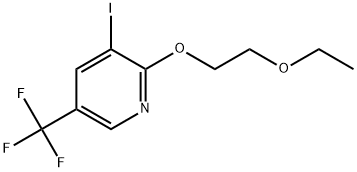 2-(2-Ethoxyethoxy)-3-iodo-5-(trifluoromethyl)pyridine,2161691-54-7,结构式