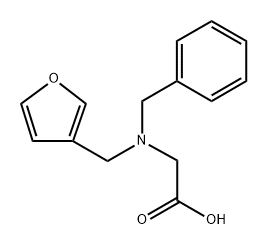 N-(3-Furanylmethyl)-N-(phenylmethyl)glycine Struktur