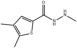 4,5-Dimethyl-2-thiophenecarboxylic acid 2-methylhydrazide 结构式