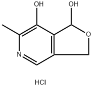 Furo[3,4-c]pyridine-1,7-diol, 1,3-dihydro-6-methyl-, hydrochloride (1:1) Structure