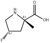 (2S,4S)-4-fluoro-2-methylpyrrolidine-2-carboxylic acid Struktur