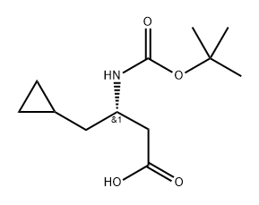 (S)-3-(Boc-amino)-4-cyclopropylbutanoic acid Struktur