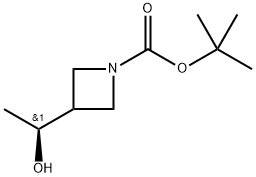 tert-butyl 3-[(1S)-1-hydroxyethyl]azetidine-1-carboxylate 化学構造式