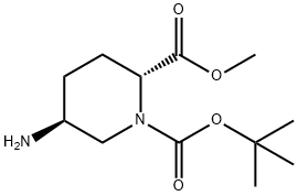 O1-tert-butyl O2-methyl (2R,5S)-5-aminopiperidine-1,2-dicarboxylate Structure