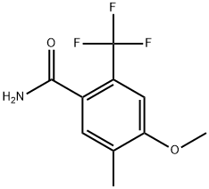 4-Methoxy-5-methyl-2-(trifluoromethyl)benzamide Structure