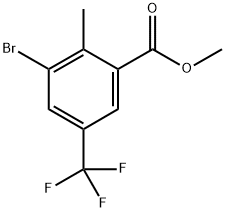 3-溴-2-甲基-5-(三氟甲基)苯甲酸甲酯 结构式