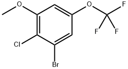 1-bromo-2-chloro-3-methoxy-5-(trifluoromethoxy)benzene Struktur