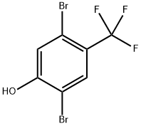 2,5-Dibromo-4-(trifluoromethyl)phenol Structure