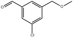 3-氯-5-(甲氧基甲基)苯甲醛,2166893-36-1,结构式