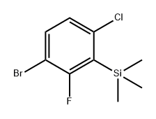 (3-Bromo-6-chloro-2-fluorophenyl)trimethylsilane 结构式