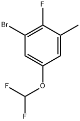 1-bromo-5-(difluoromethoxy)-2-fluoro-3-methylbenzene Structure