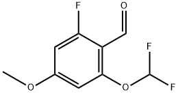2-(difluoromethoxy)-6-fluoro-4-methoxybenzaldehyde 结构式