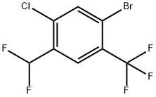 1-Bromo-5-chloro-4-(difluoromethyl)-2-(trifluoromethyl)benzene Structure