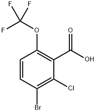 3-bromo-2-chloro-6-(trifluoromethoxy)benzoic acid Structure