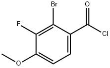 2-bromo-3-fluoro-4-methoxybenzoyl chloride 化学構造式