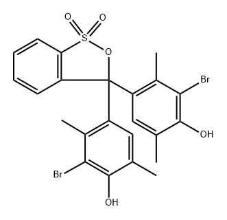 2-bromo-4-[3-(3-bromo-4-hydroxy-2,5-dimethylphenyl)-1,1-dioxo-2,1$l^{6}-benzoxathiol-3-yl]-3,6-dimethylphenol 结构式