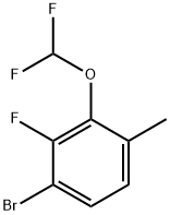 1-bromo-3-(difluoromethoxy)-2-fluoro-4-methylbenzene Structure