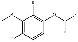 (2-Bromo-3-(difluoromethoxy)-6-fluorophenyl)(methyl)sulfane,2167936-35-6,结构式
