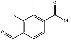 3-Fluoro-4-formyl-2-methylbenzoic acid Struktur
