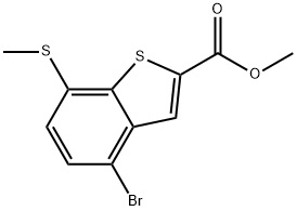 Methyl 4-bromo-7-(methylthio)benzo[b]thiophene-2-carboxylate Structure